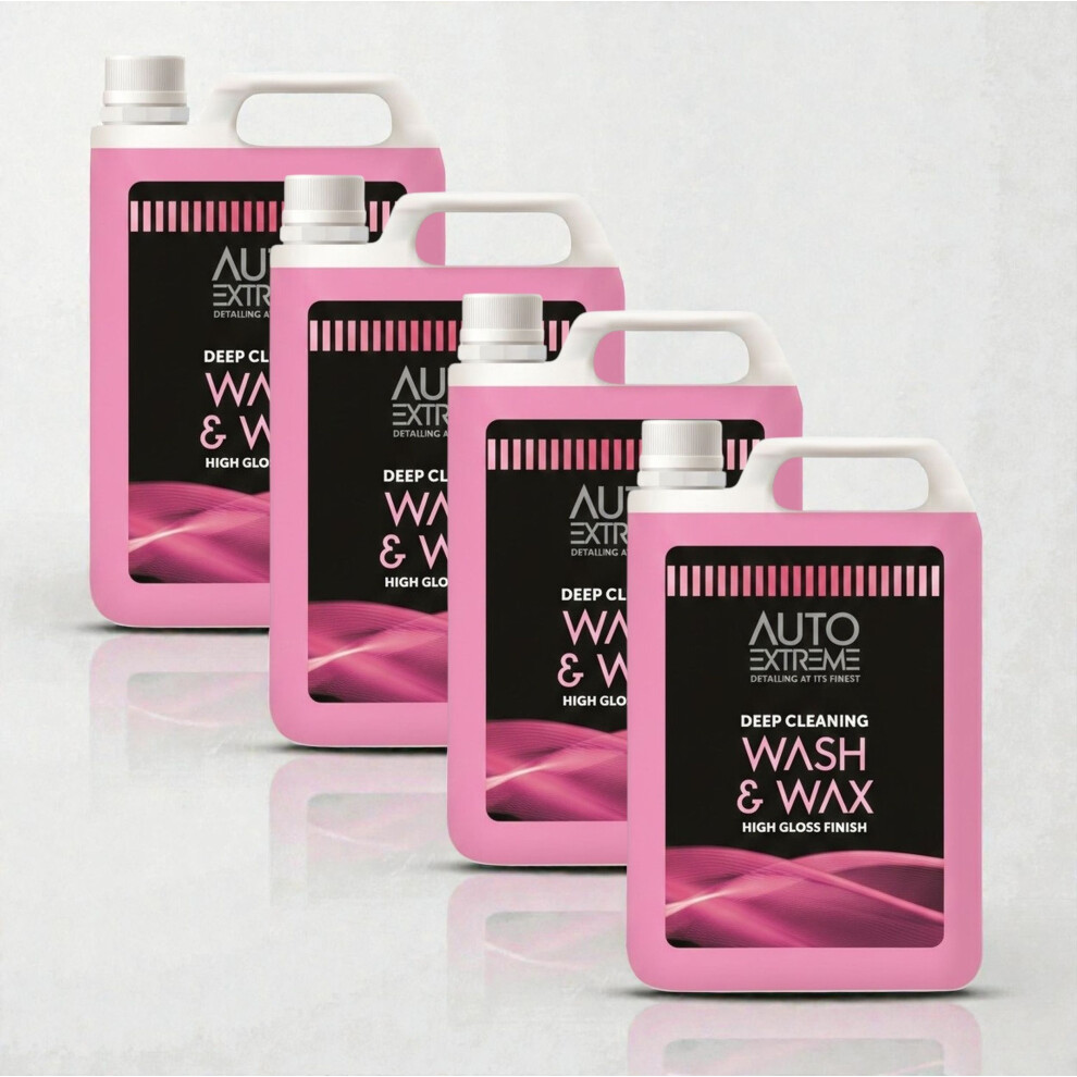 4X Wash Wax Car Shampoo Deep Cleaning High Gloss 3L
