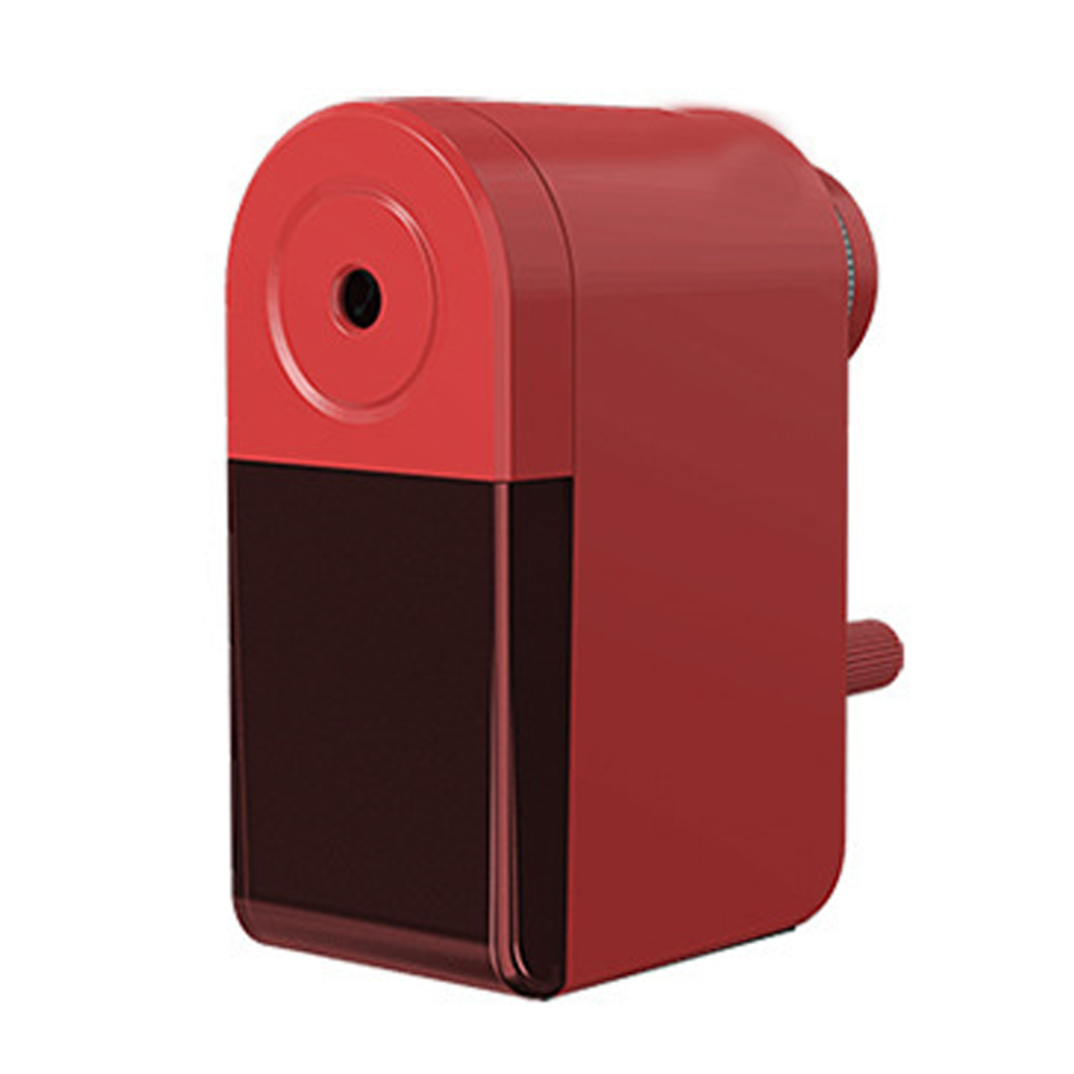 Compact Manual Pencil Sharpener For 6-8mm Pencils, Quick Sharpening With Auto-Feed, Auto-stop And Auto-point Protection, Dual Blade Design For Speedy
