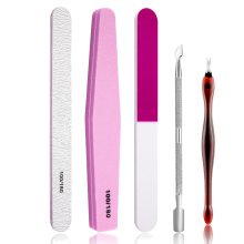 Set per manicure portatile, 7 strumenti in acciaio inossidabile di grado chirurgico tra cui lima per unghie a doppia faccia, tronchesino per