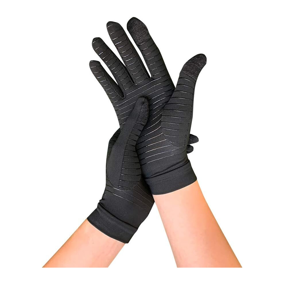 Guanti In Rame Per Alleviare Il Dolore Alle Mani, Guanti A Compressione Con Silicone Antiscivolo Per Una Presa Migliore, Guanti Interi Da Uomo-image