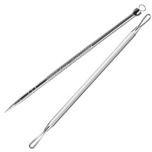 Outil de soin de la peau de qualité professionnelle, fabrication allemande, pour l'extraction des points noirs et des comédons, outil 3 en 1 sûr
