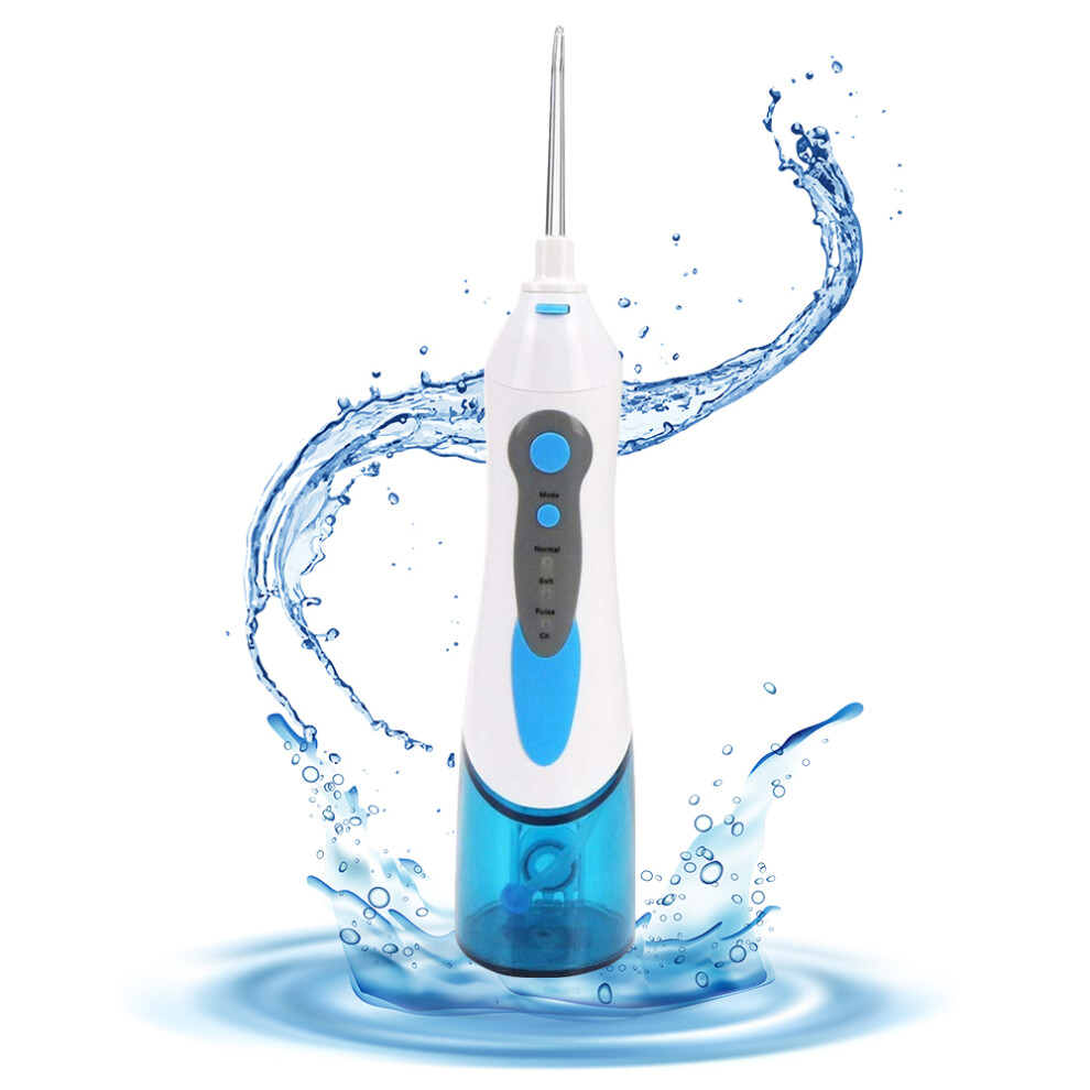 Professional Oral Irrigator, IPX7 Waterproof, Portable Water Flosser With 360 Rotatable Nozzles, Perfect For Braces, Matte Black, Inductive