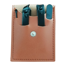 Kit multifunzionale per la cura della persona, strumenti in acciaio inossidabile, il miglior regalo, custodia da viaggio portatile in pelle, kit per