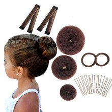Dance Evening Star, Kinder-Set, Haarknoten-Ring für kurzes, dünnes Haar, einfach anzuwendendes Volumen-Accessoire, leichtes und strapazierfähiges