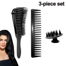 Wide Tooth Comb For Curly, Wet, Dry, Thick, Matte Hair, Detachable Bracket, Two Slots For Increased Firmness And Adjustable Height For Nightclubs