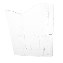 Wall Mounted Magazine Rack Clear Acrylic Brochure Holder with VShaped Display for Office Storage