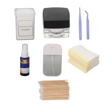 Eyelash Glue Wipes Kit With Fine Mist Spray Bottle Safe Composition Non Lint Formula Deep Cleaning For Beauty Professionals Disposable Cleaning Clo