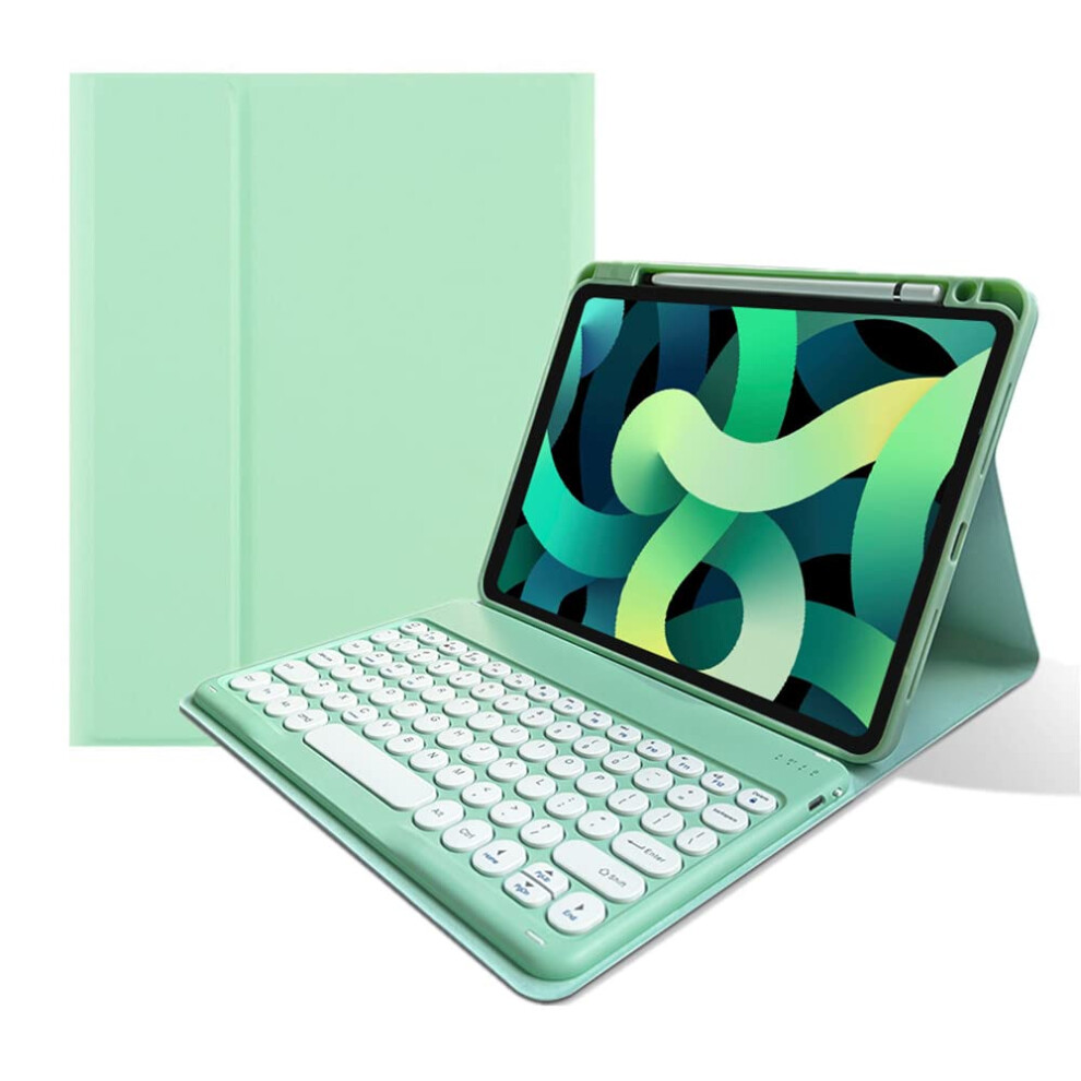 Keyboard Case With Detachable Magnetic Bluetooth Keyboard And Pencil Holder For Ipad 11/10.9 Inch Mint Green 9382693274915