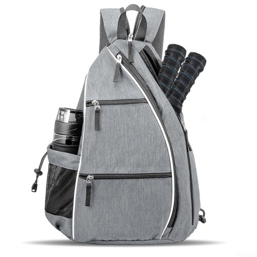 Tennis Backpack Large Size WaterResistant Gray For Active Lifestyles