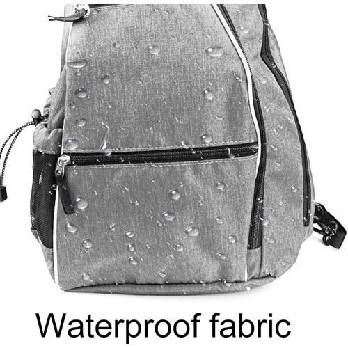 Tennis Backpack Large Size WaterResistant Gray For Active Lifestyles 2