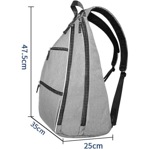 Tennis Backpack Large Size WaterResistant Gray For Active Lifestyles 1