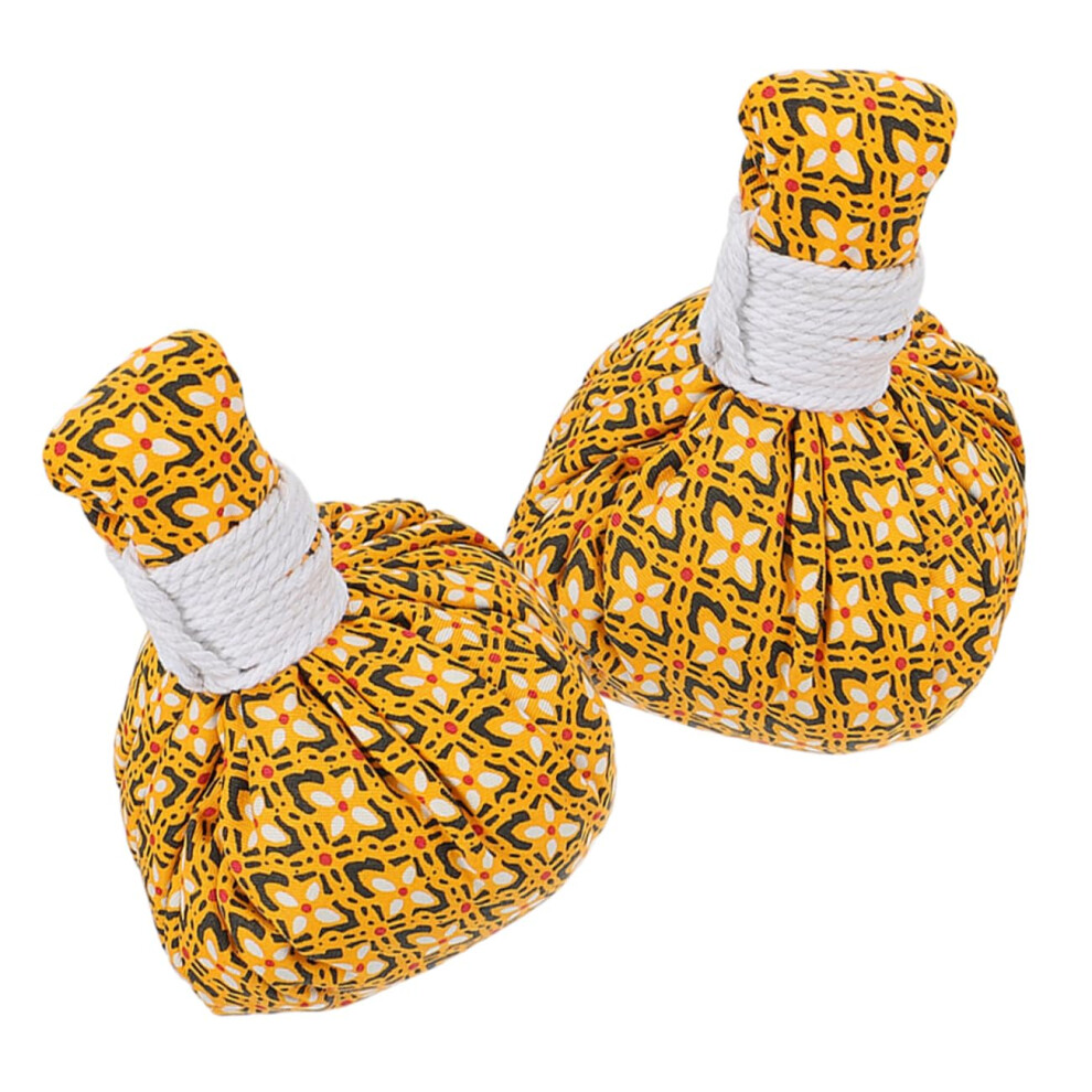 Moxibustion Heating Massage Balls 2Piece Ergonomic Neck And Back Massager Reusable Wormwood Bags Hot Compress