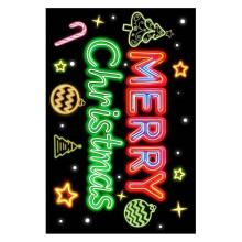 Christmas Window Clings Santa Snowman Snowflake Decals Removable Waterproof Stickers For Glass Windows Hs01364