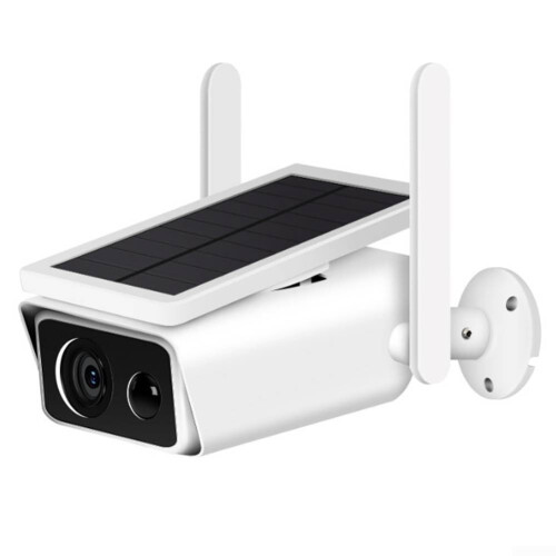 Outdoor Wireless Security Camera With Integrated Solar Panel 4MP Video PIR Motion Detection
