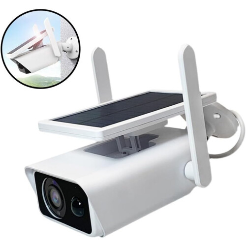Outdoor Wireless Security Camera With Integrated Solar Panel 4MP Video PIR Motion Detection 2