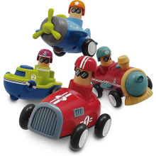 Toy Cars Push and Go Play Set Friction Powered Car Pull Back Vehicles Transport Tools Gifts for Babies Toddlers Kids Boys Girls Age 3+ Years Old (Incl