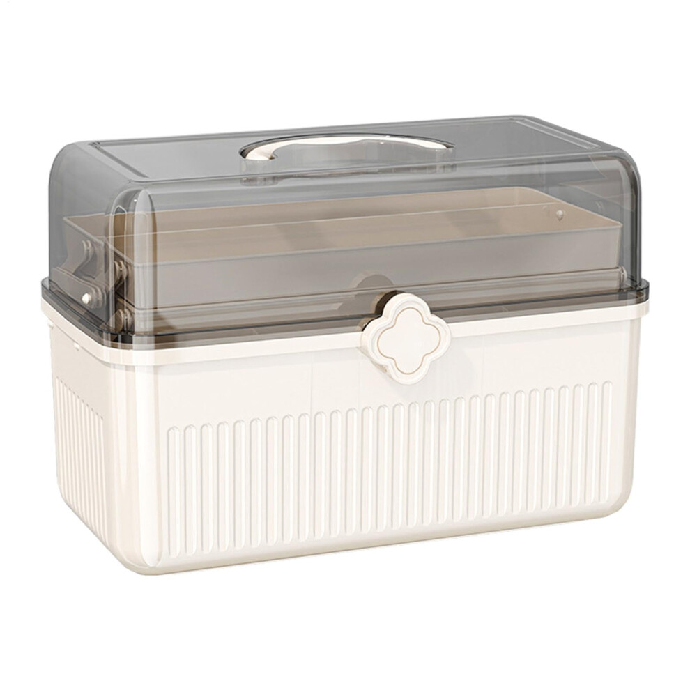Pill Storage Box Transparent Medicine Box With Lid And Handle, Large Clear Pill Organizer For Supplements, Cosmetics