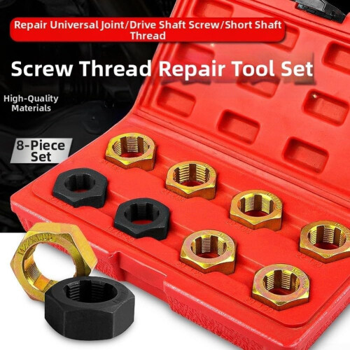 8Pcs Thread  Tool Set with Metric Thread Chasers, Durable Alloy Automotive Restorer Kit 2