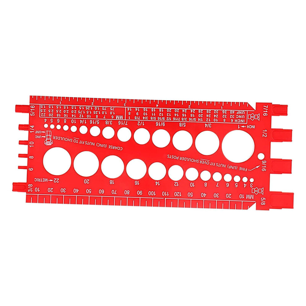 Thread Gauge For Nuts And Bolts, Metric Thread Pitch Checker, Precise Measurement Tool, Red 9382693278548