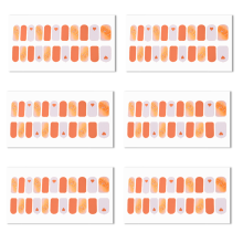 Dickere Nagelkunstprodukte, einfach anzuwendende Nagelsticker mit einfarbigen Nagellackstreifen für Frauen (6 Stück) für Halloween-Partys und