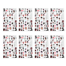 Adesivos de acrílico para unhas criativas, decalques de flocos de neve fáceis de aplicar, atóxicos, para nail art com água, perfeitos para unhas
