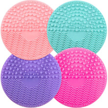 Mata Glantacháin Scuab, Dearadh Il-Uigeachta, Silicone Neamh-Póiriúil, Roghanna Glantacháin Ilúsáideacha, Ábhar Silicone Préimhe (4 Phíosa)