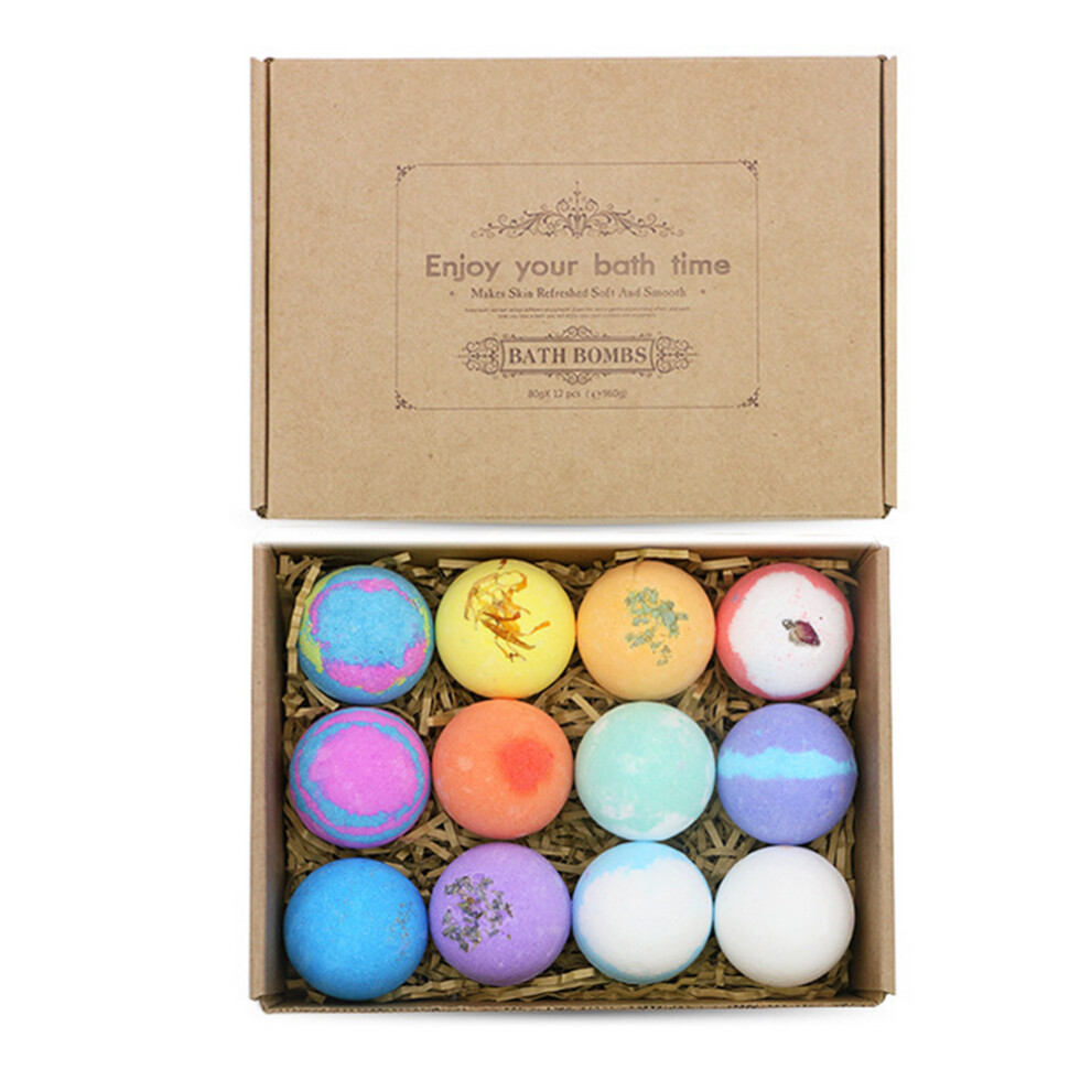 12 Pack Luxury Bath Bombs Gift Set California Usa, Spa-Like Experience Aromatherapy Moisturizing For Women Men, 2.5 Oz 2 Inches Diameter, Cruelty-Fre