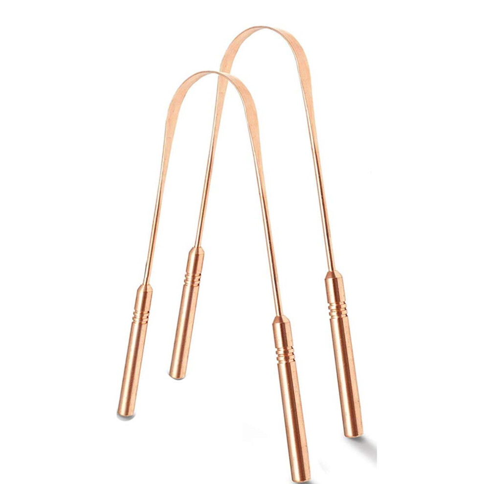Portable Oral Health Solution, Copper Tongue Scraper For Cleaner Tongue, Ergonomically Designed Surgical Grade Stainless Steel, Better Breath For