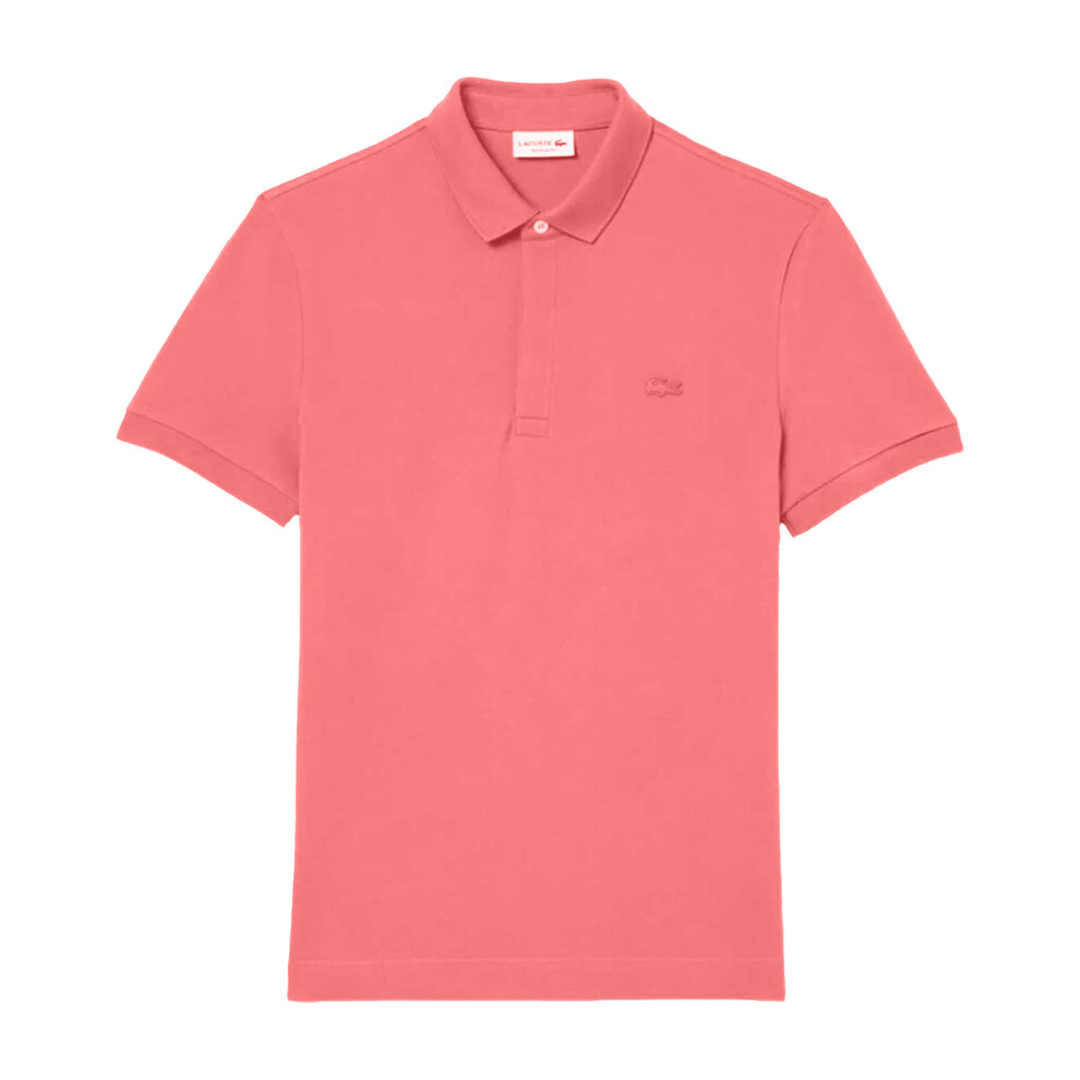 Lacoste Mens Paris Pique Regular Polo Shirt Red