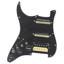 Black 3 Ply Electric Guitar Humbucker Left Handed Pickguard Pickup with Singlecut Wiring Loaded Pre