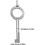 Precise Cut Lock Key for Handcuffs, Wear Resistant Standard Handcuff Keys, Compatible with Most Models 2