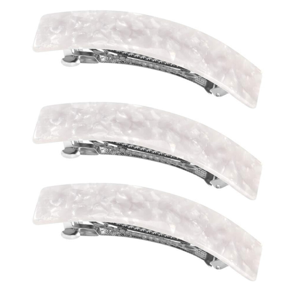 French Design Rectangle Hair Barrette, High-Quality Acetate Material Ensures Durability, Versatile For Different Hairstyles And Occasions