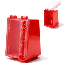 Tagout and Lockout Group Lock Box, 8Hole ABS WallMount, ErosionResistant Small Portable Lockout Tagout Box For Group