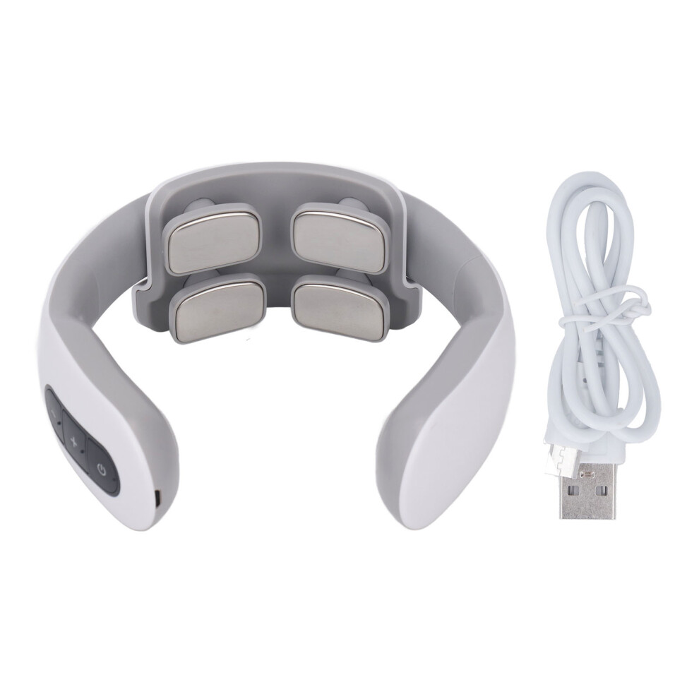 Portable Wireless Neck Massager For Women Men FSA HSA Approved Electric Pulse And Heat Therapy With 3D Massage Functions Long Battery Life Rechargeab