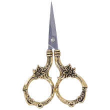 Vintage European Style Sewing Scissors Sharp Detail Work Tools Gold Plated Metal Plum Blossom Embroidery Craft Accessories For DIY And Art Projects
