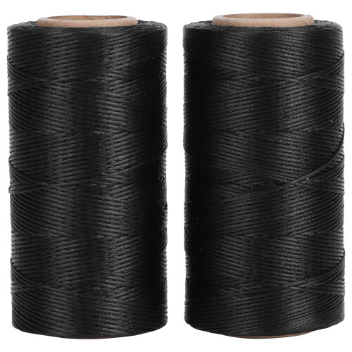 Waxed Thread for Leather Sewing Sturdy Waterproof Hand Sewing Thread 260M per Roll Waxed Flat Sewing Thread DIY Crafts Leather Projects Bookbinding