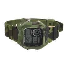 Multifunktionale Tarnfarben Grün Digitale Uhr, Wasserdicht, 43,7 mm