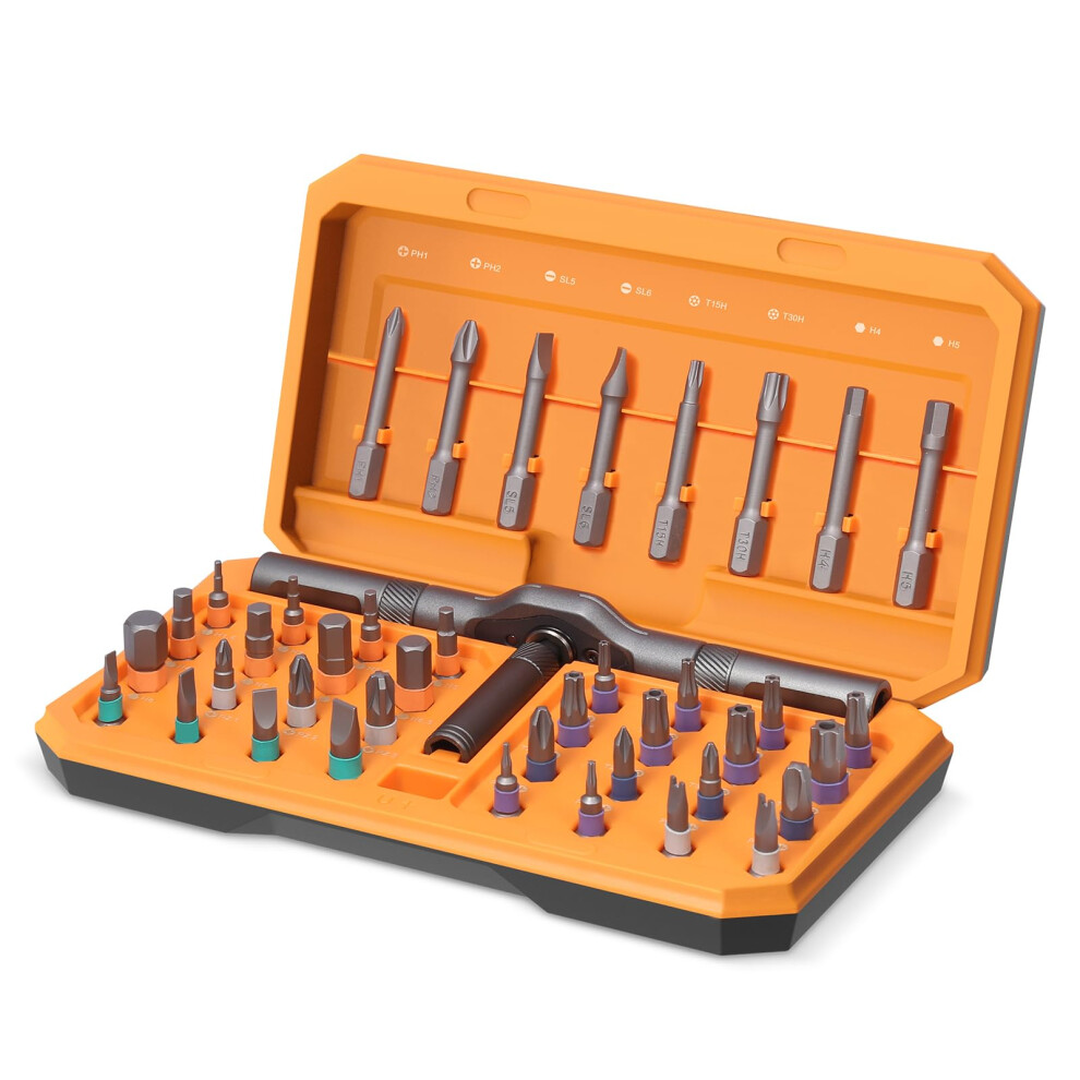Ratchet Screwdriver Set, 42 In 1 Magnetic Precision, 40 S2 Bits, Tool 9094768839225