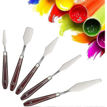 5pcs Oil Painting Spatula Set Palette Knife Kit Stainless Steel Color Mixing Scraper Art Tools
