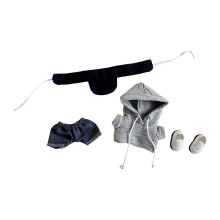 (for 15-17cm Dolls, 4Pcs White Shoes) Fashion Dolls Hoodie and Pants Outfits for 15-17cm Dolls Dress up Girl Dolls 2Pcs