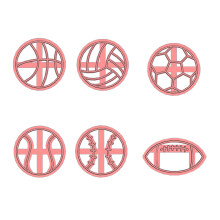 6 stuks basketbal oorbel snijvormen klei oorbellen mallen voor