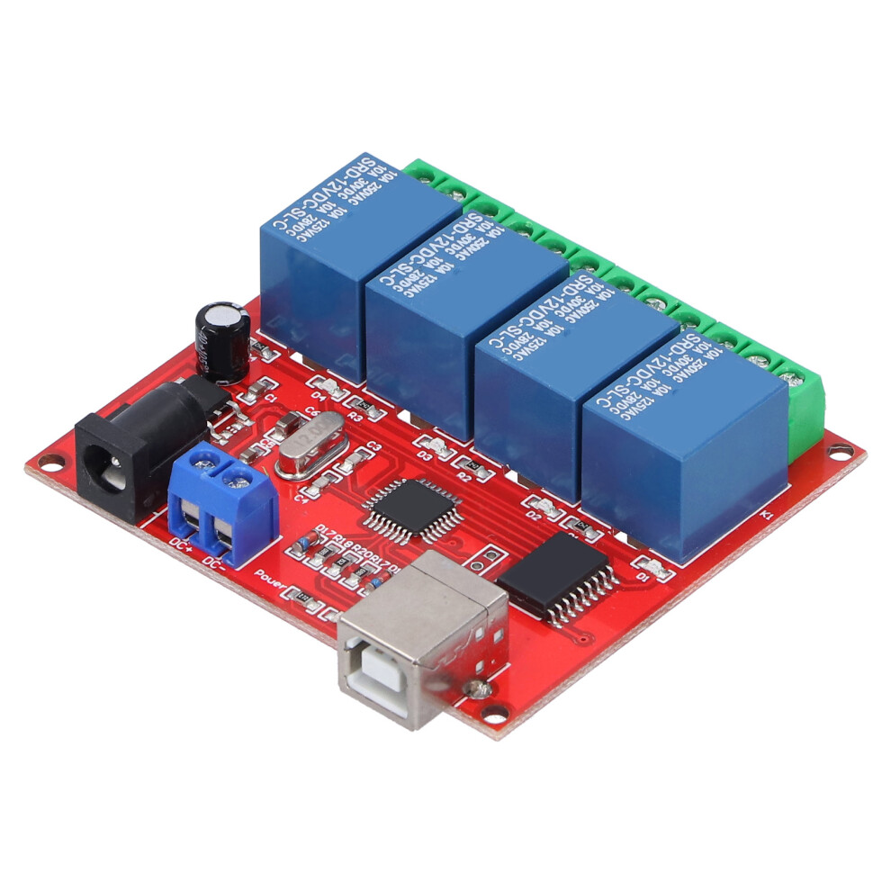 4 Channel 12V Relay Module Pcb For Smart Home & Automation, 71.6X65.3mm 3551379342415