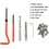 Complete 30piece tool set, M6 thread  kit with wrench, inserts, and drill bits 2