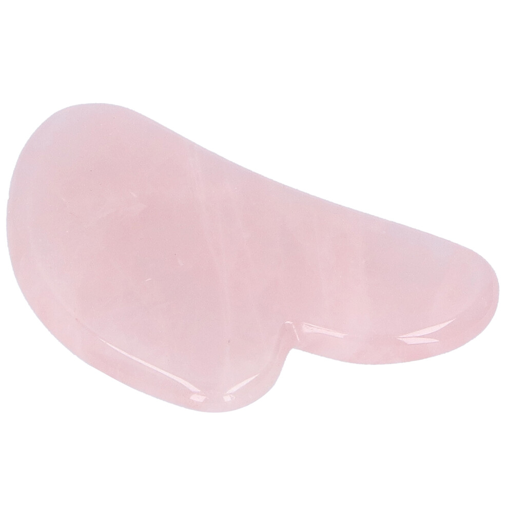 Face and Body Massage with Heart Shape Rose Quartz Jade Gua Sha Tool