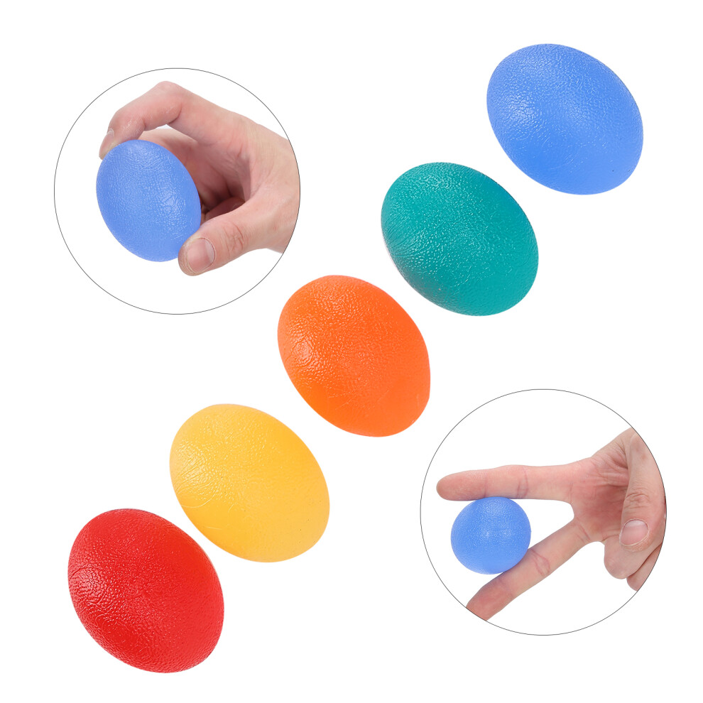 5pcs Finger Squeeze Ball Hand Grip Fitness Exercise Silicone Strength Training