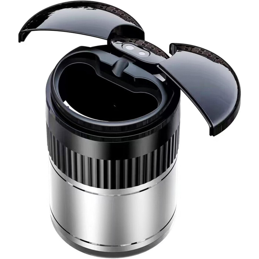Car Ashtrays With Lid Flameretardant Smellproof Easyclean Portable Silver 9199774582308