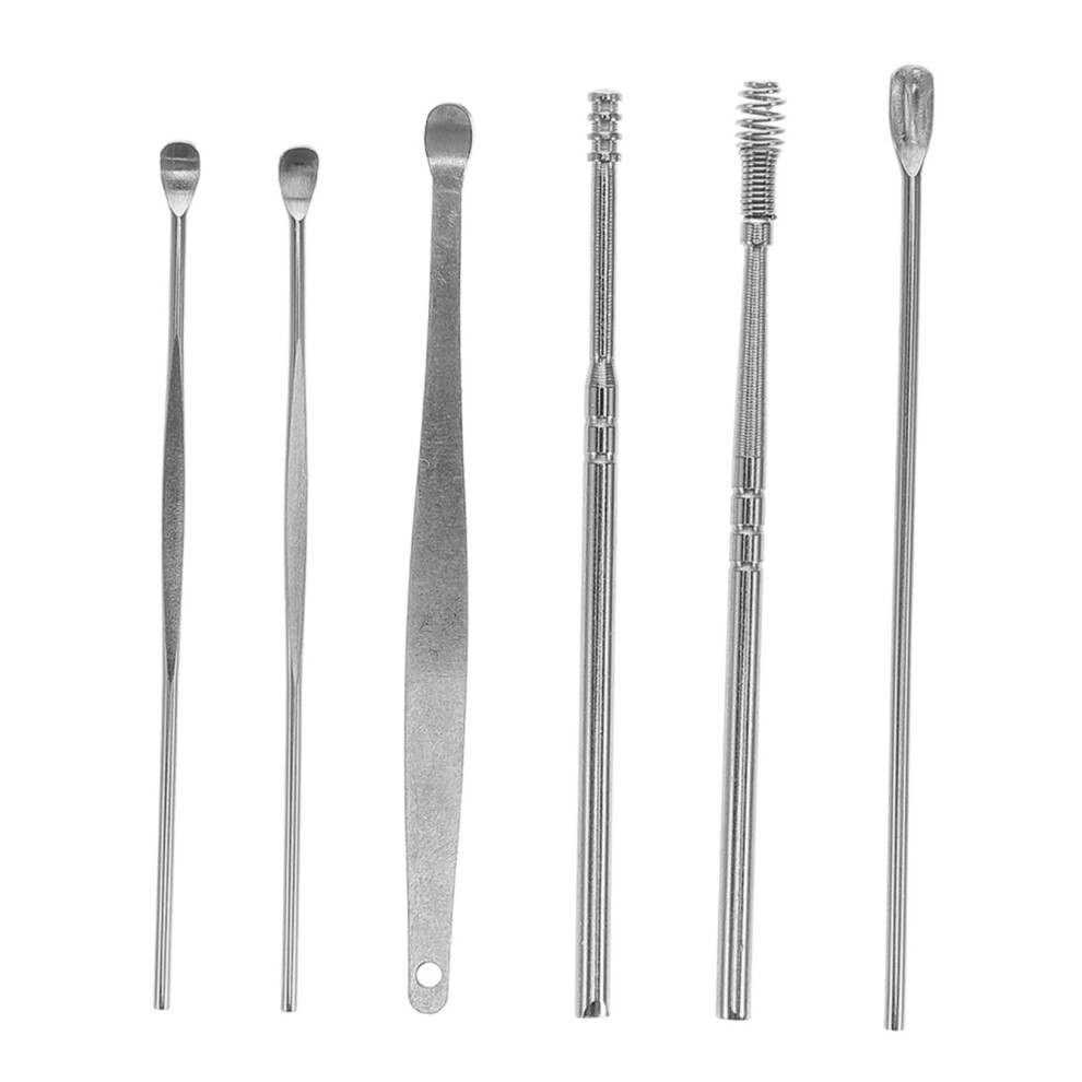 6 Piece Set Cleaning Tools Ear Cleaning Headphones Earwax Removal Tool Ear Massage Tools Spiral Earwax Removal Electric Ear Wax Remover