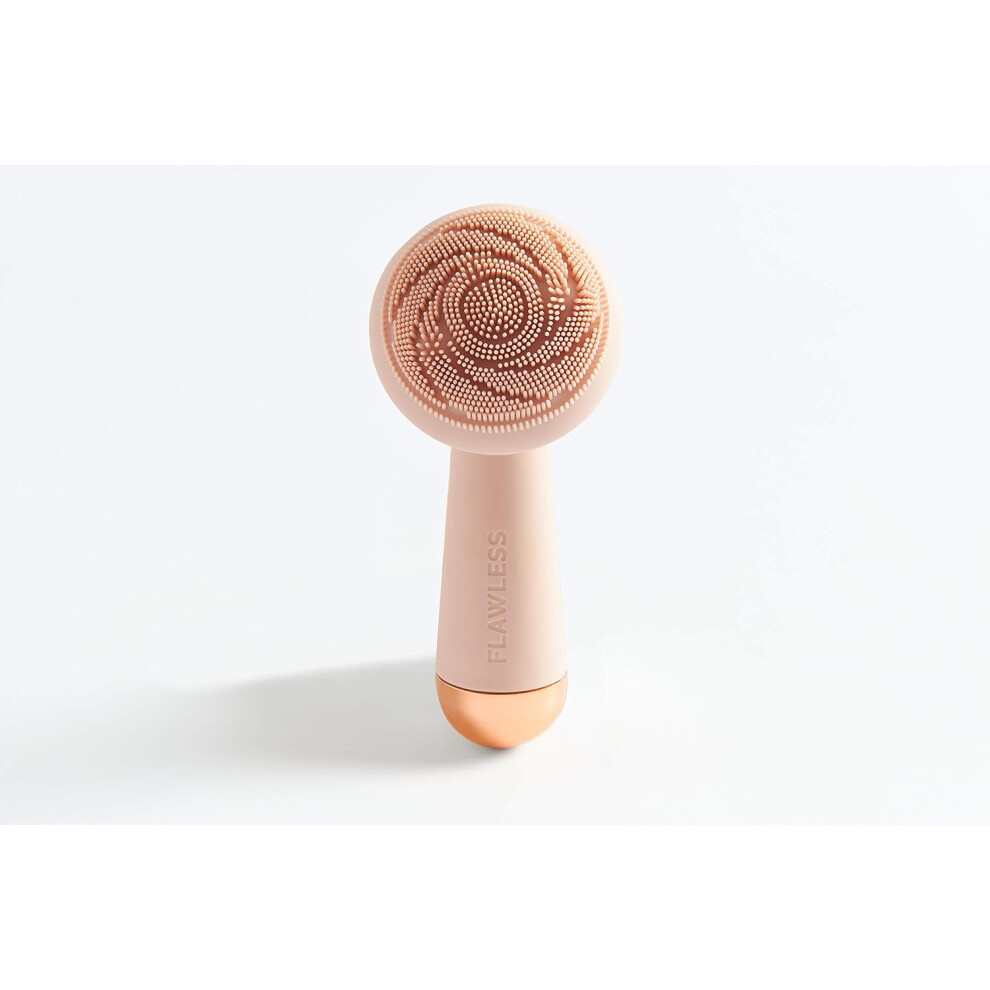 Unlock Radiant Skin with the Finishing Touch Flawless Cleanse, Waterproof Rechargeable Facial Cleansing Brush with Vibrating and Rotating Technology