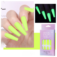 Künstliche Fingernägel aus weichem Gel, French-Tip-Nägel zum Aufkleben mit flexiblem Nagelbett für Frauen und Mädchen, Maniküre-Nageldekoration