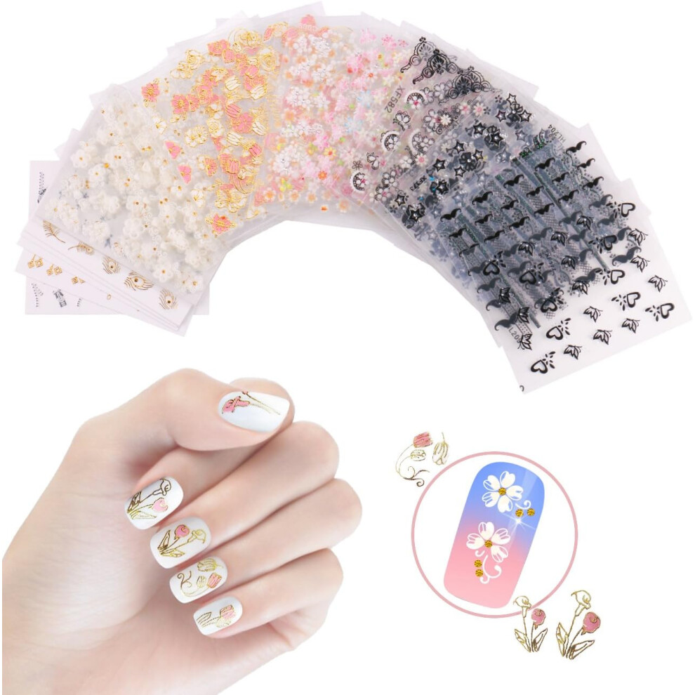Manicure Decoration, Wide Occasions Flower Nail Art Stickers, From Everyday Chic To Special Event Elegance, Elevate Your Look With Versatile And